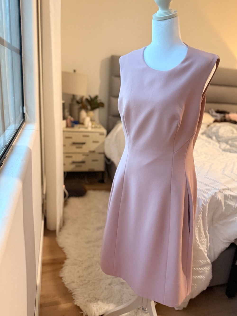 Sleeveless Pink A-Line Women's Dress
